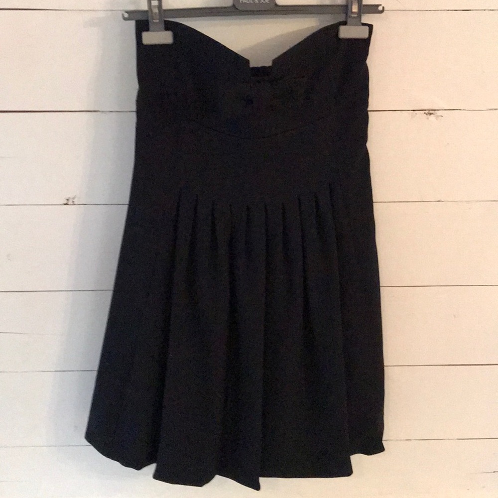 Paul & Joe Sister Black strapless wool mini.